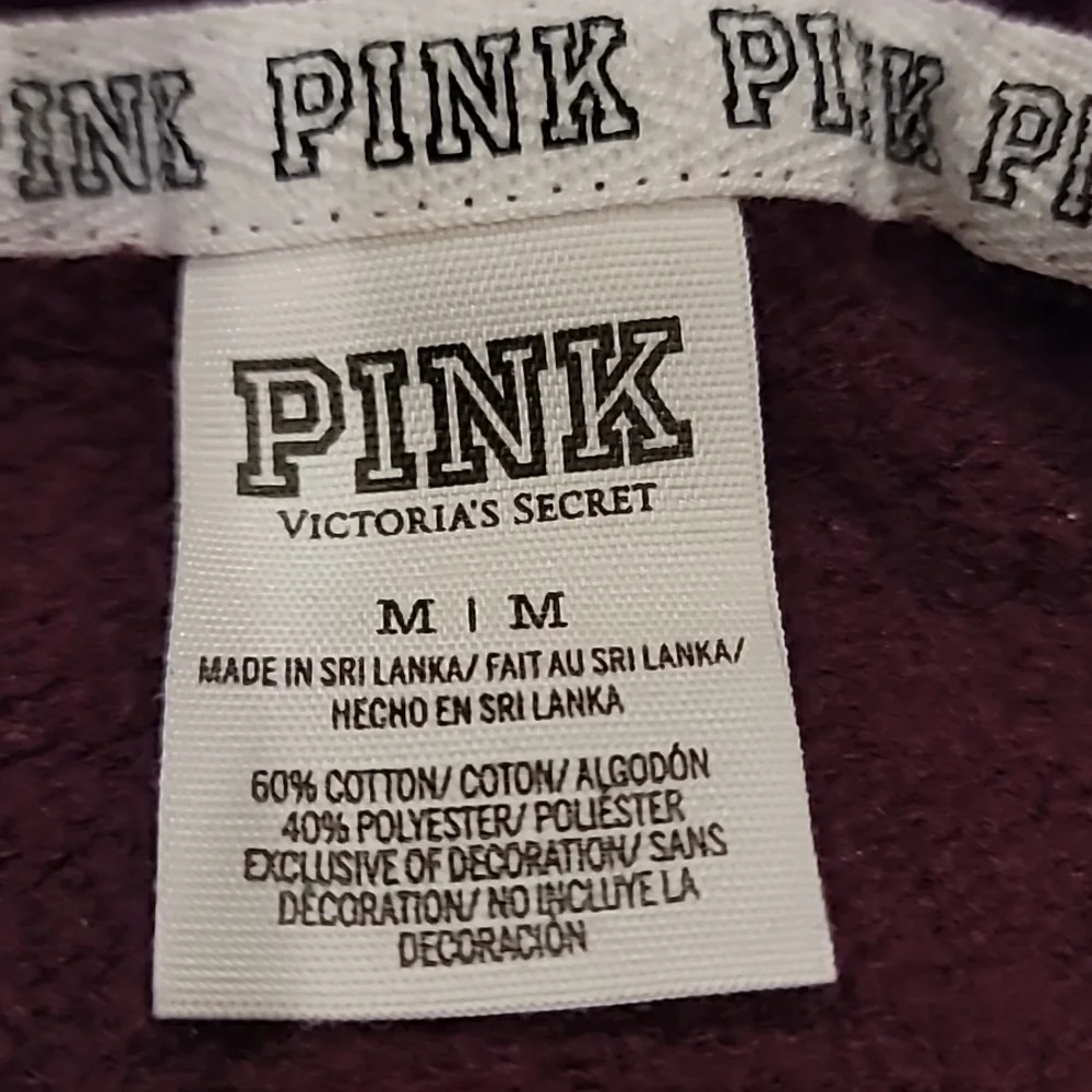 Victoria Secret "PINK" Popular Women's Burgundy Hoodie - Picture 10 of 12